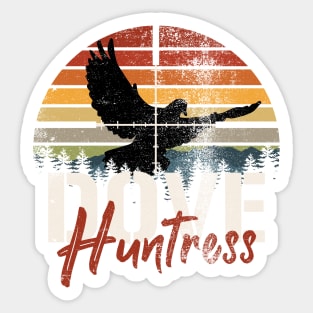 Vintage Sunset Dove Huntress Dove Hunting Gift For Her Sticker